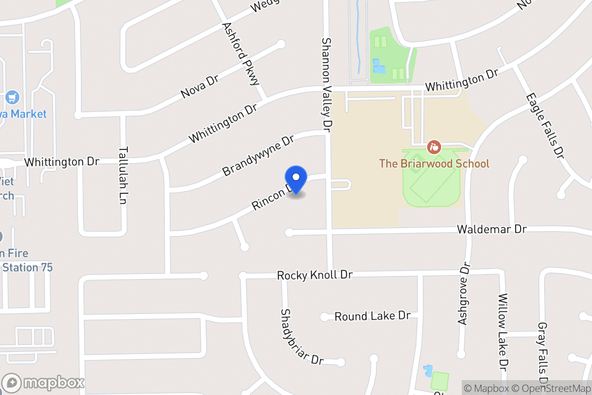 Map of 12315 Rincon Dr, Houston