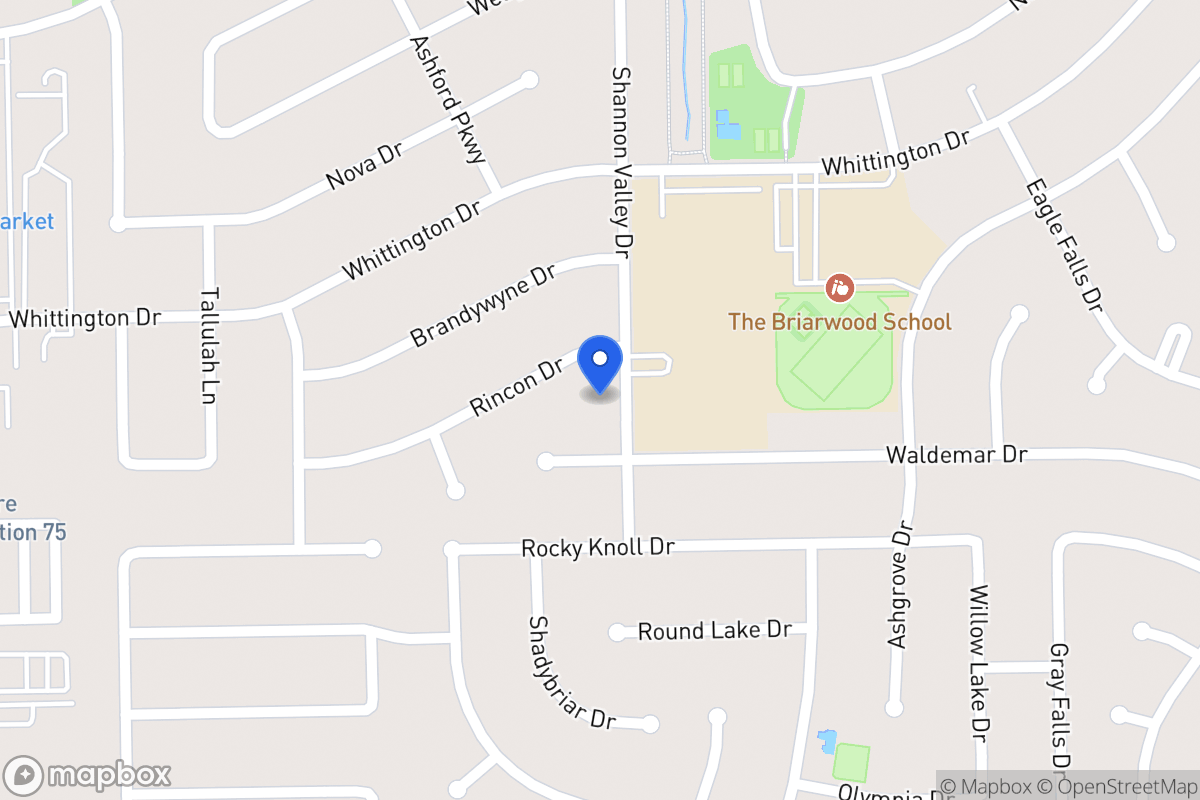 Map of 1910 Shannon Valley Dr, Houston