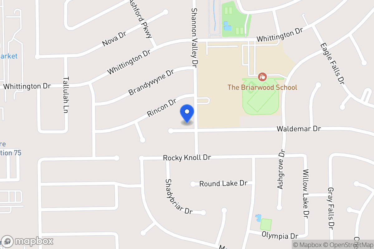 Map of 1918 Shannon Valley Dr, Houston