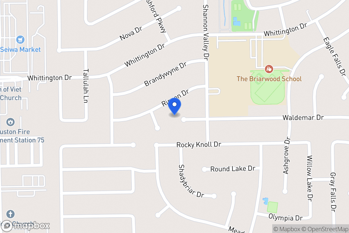 Map of 12318 Waldemar Dr, Houston