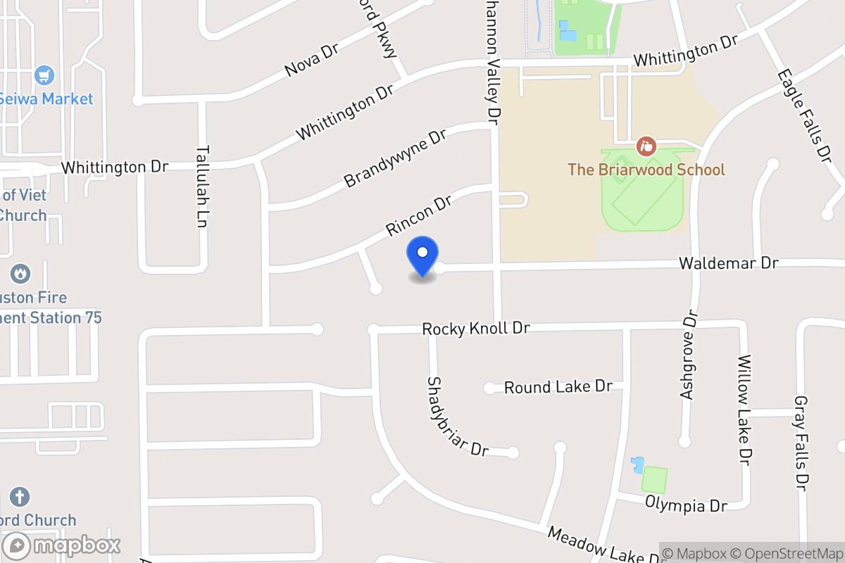 Map of 12319 Waldemar Dr, Houston