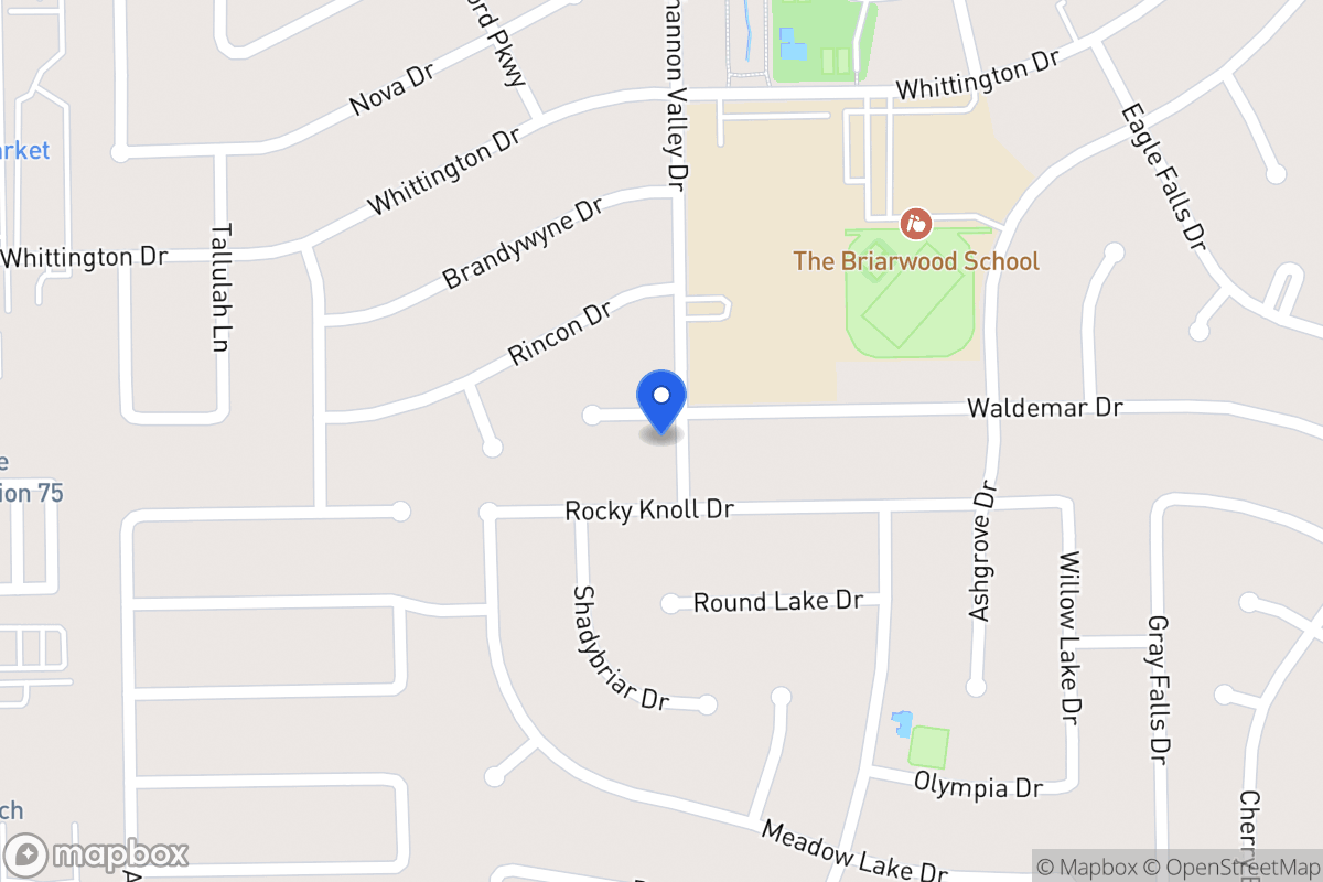 Map of 12303 Waldemar Dr, Houston