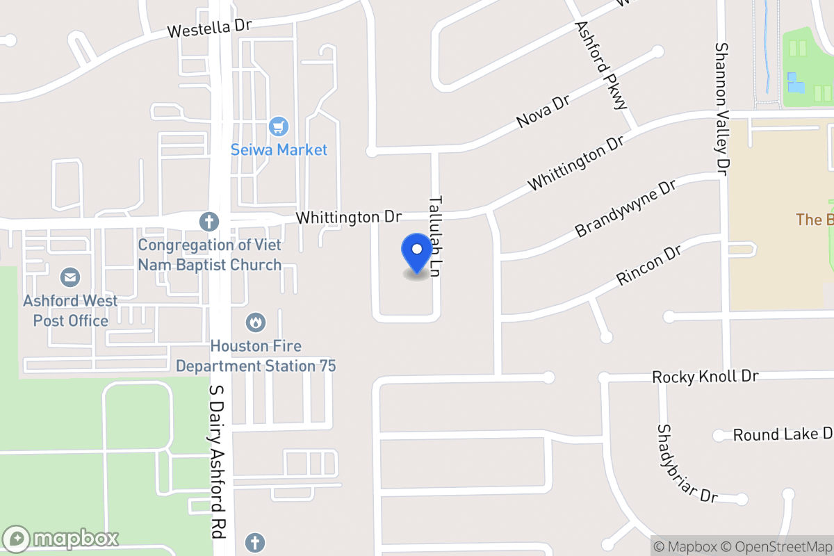 Map of 1914 Tallulah Ln, Houston