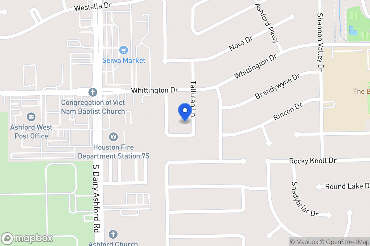 Map of 1918 Tallulah Ln, Houston