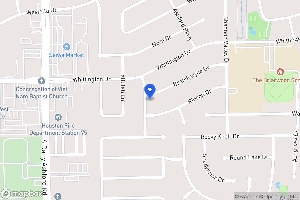 Map of 12427 Brandywyne Dr, Houston