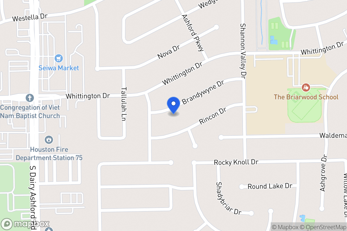 Map of 12415 Brandywyne Dr, Houston