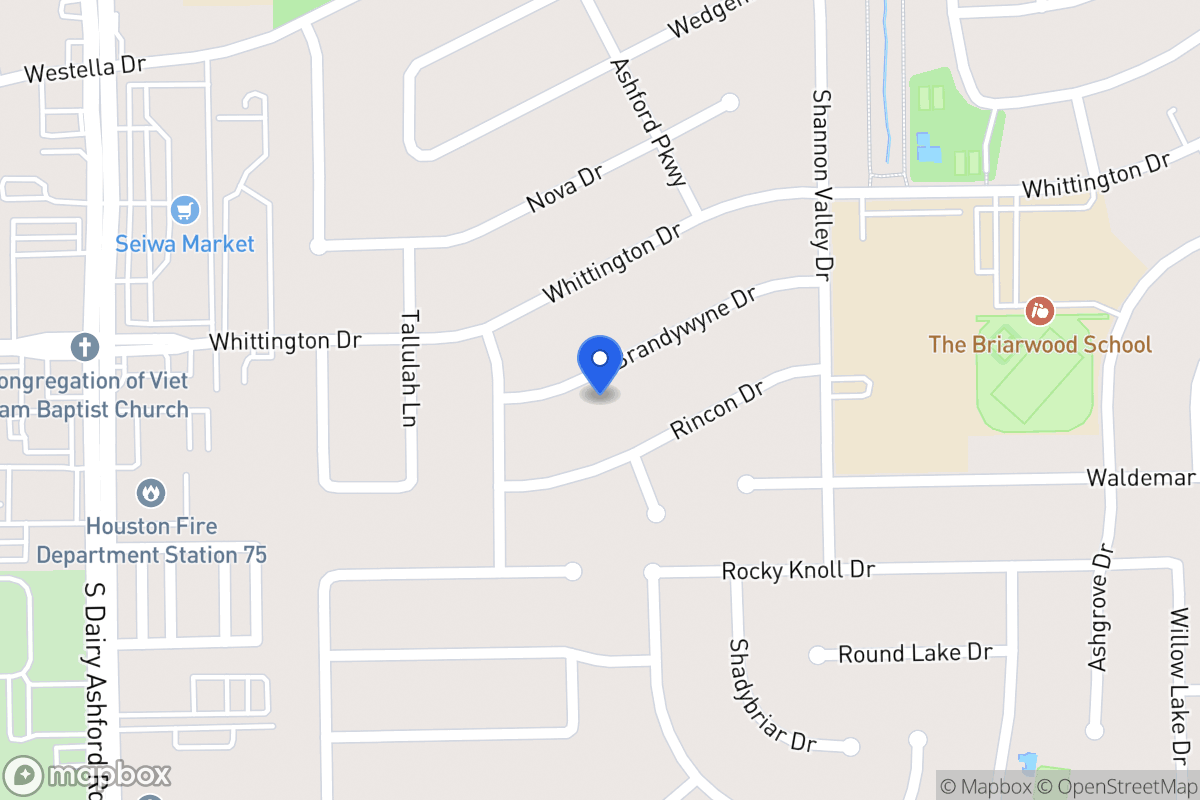 Map of 12411 Brandywyne Dr, Houston