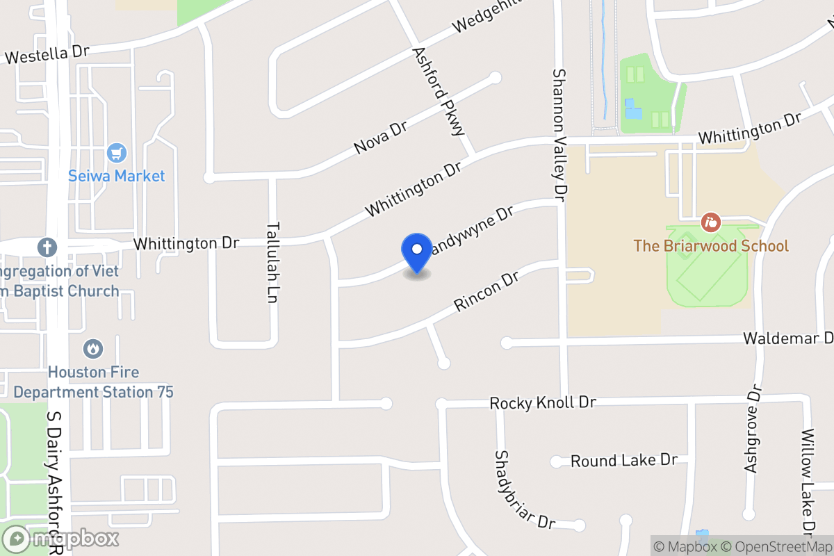 Map of 12407 Brandywyne Dr, Houston