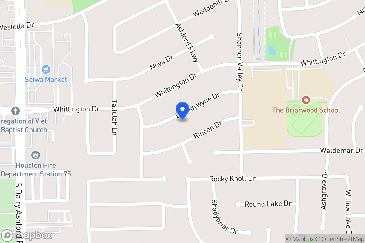 Map of 12403 Brandywyne Dr, Houston