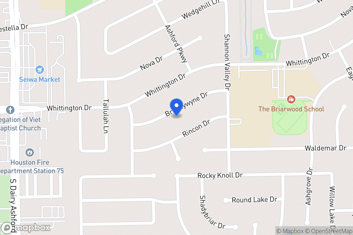 Map of 12343 Brandywyne Dr, Houston