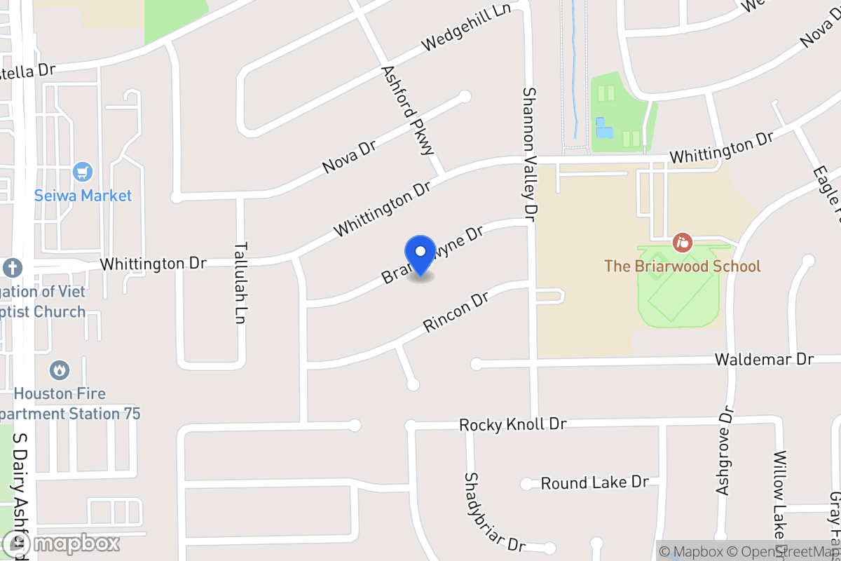 Map of 12339 Brandywyne Dr, Houston