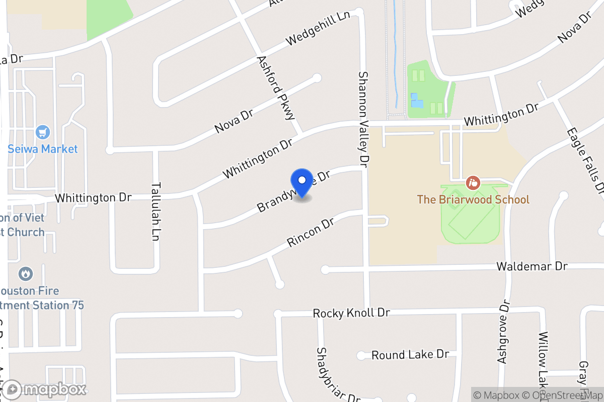 Map of 12331 Brandywyne Dr, Houston