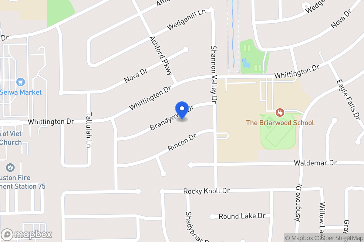 Map of 12327 Brandywyne Dr, Houston