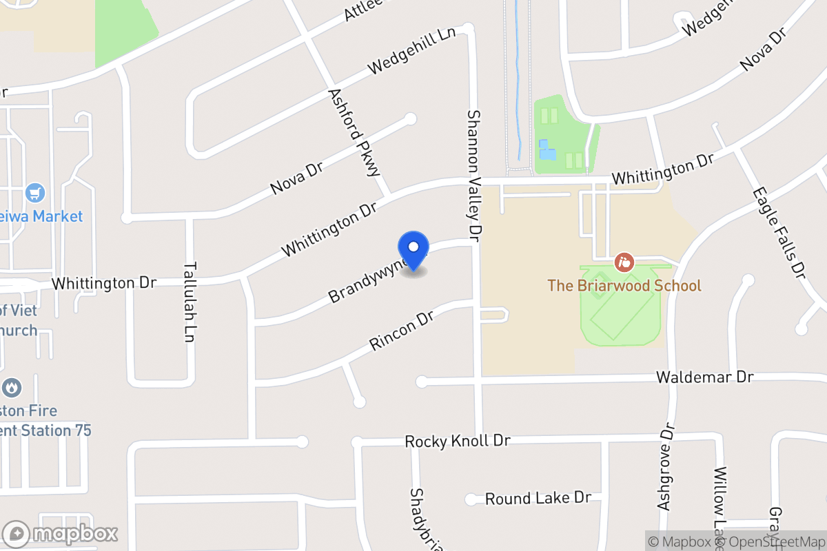 Map of 12323 Brandywyne Dr, Houston
