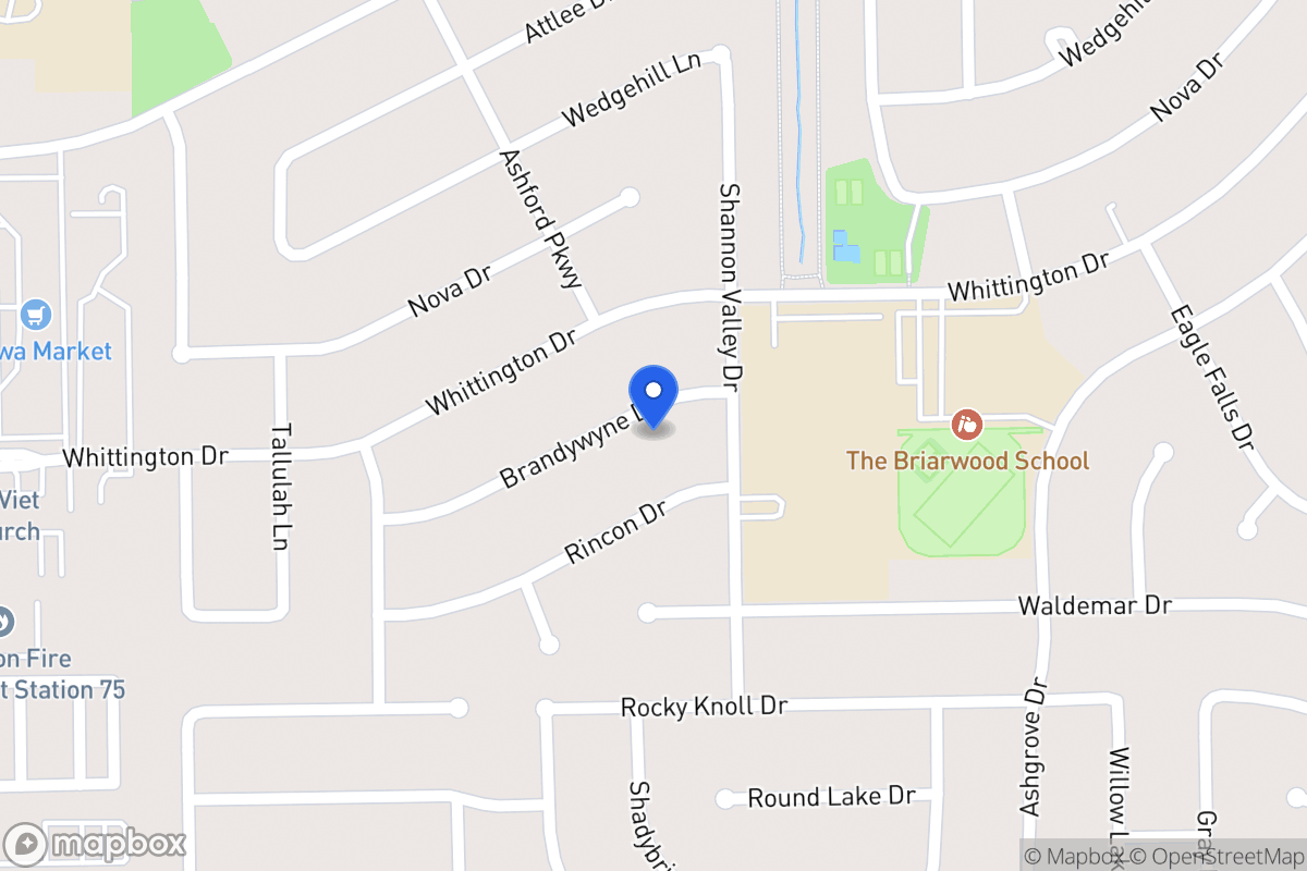 Map of 12315 Brandywyne Dr, Houston