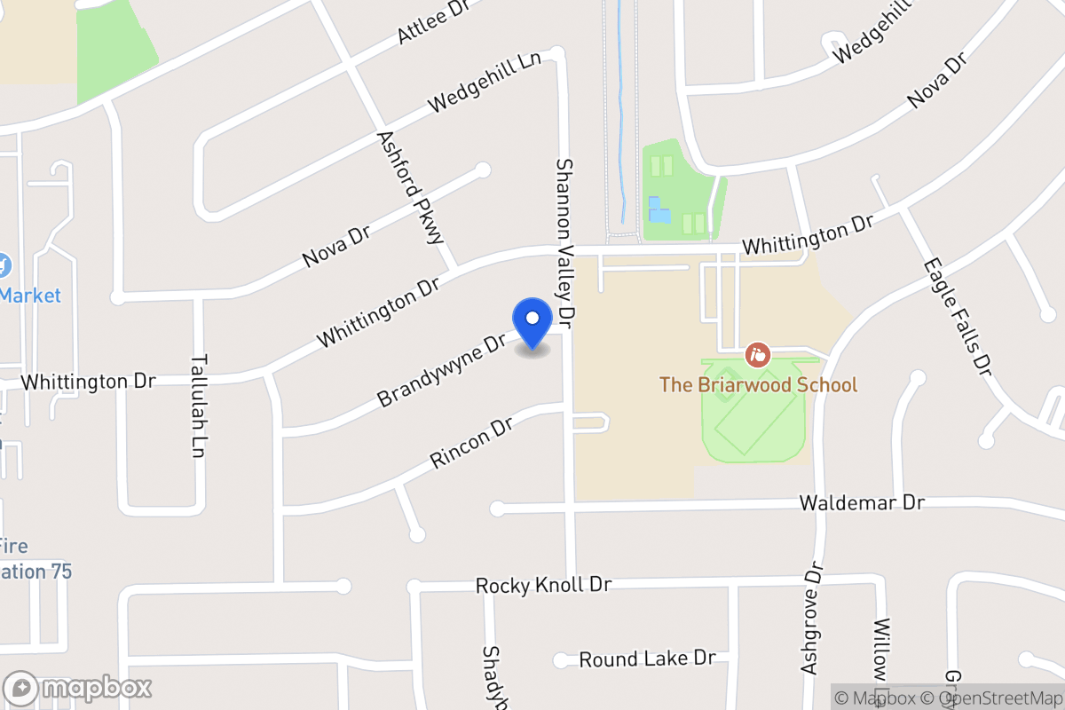 Map of 12307 Brandywyne Dr, Houston