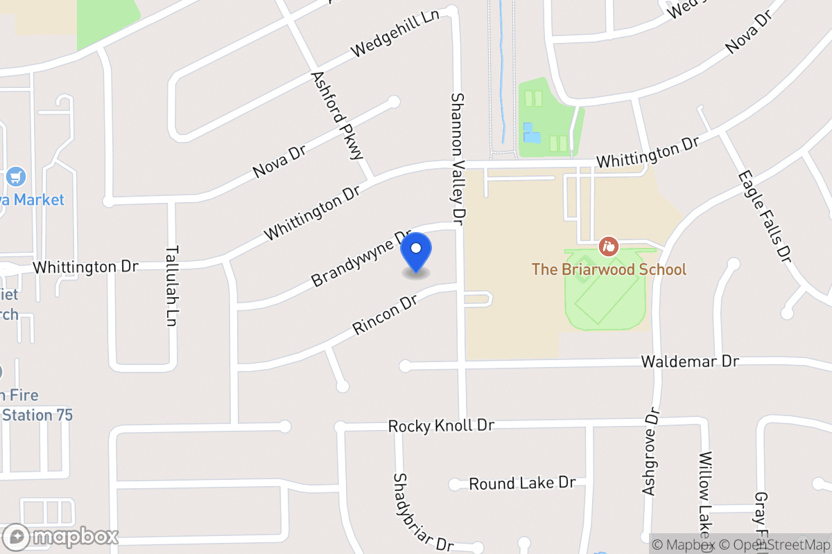 Map of 12310 Rincon Dr, Houston