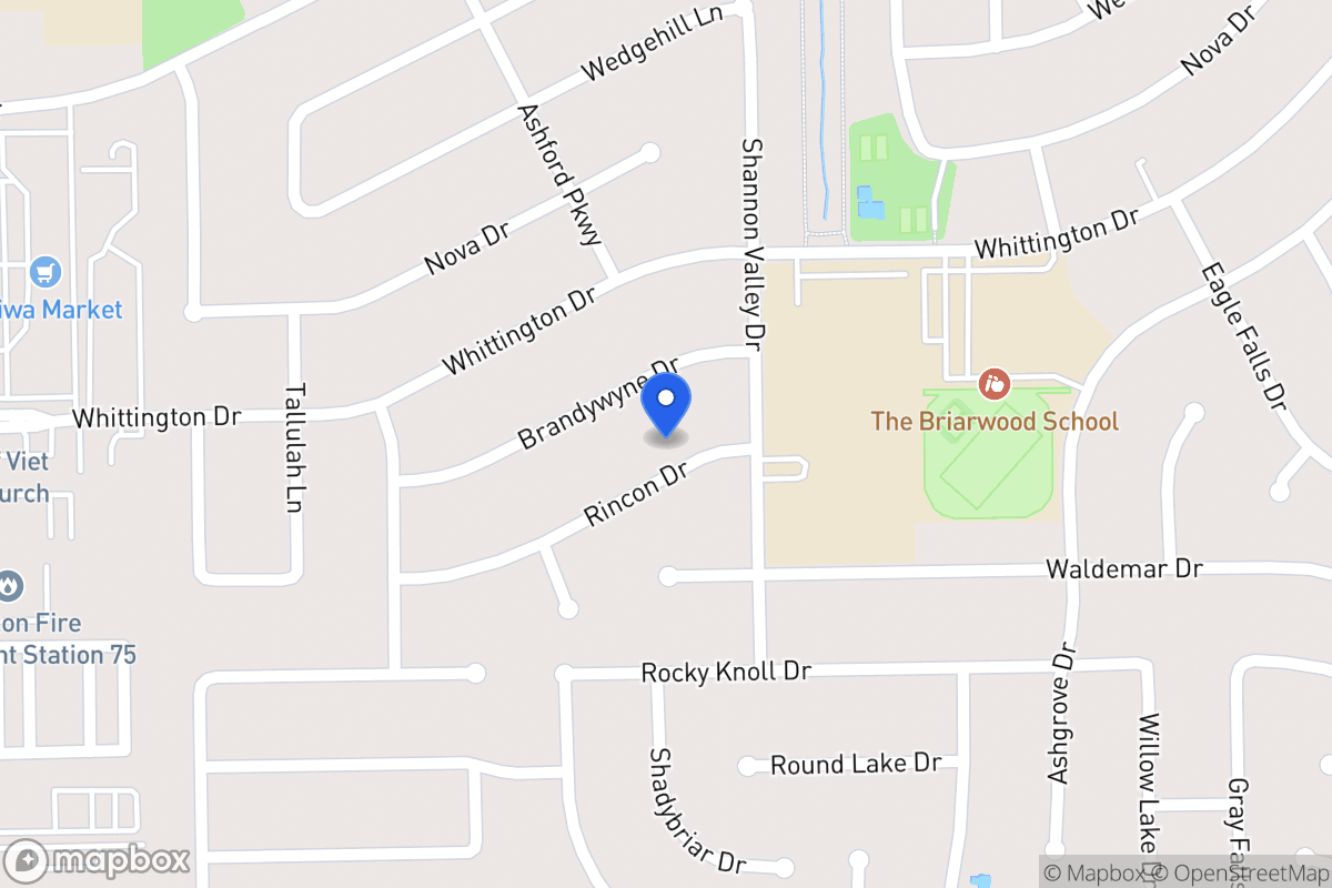 Map of 12314 Rincon Dr, Houston