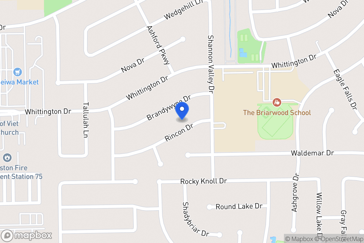 Map of 12318 Rincon Dr, Houston