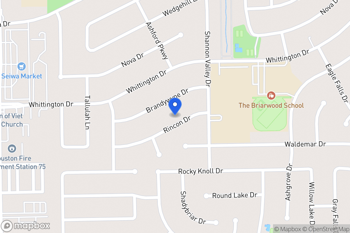 Map of 12322 Rincon Dr, Houston