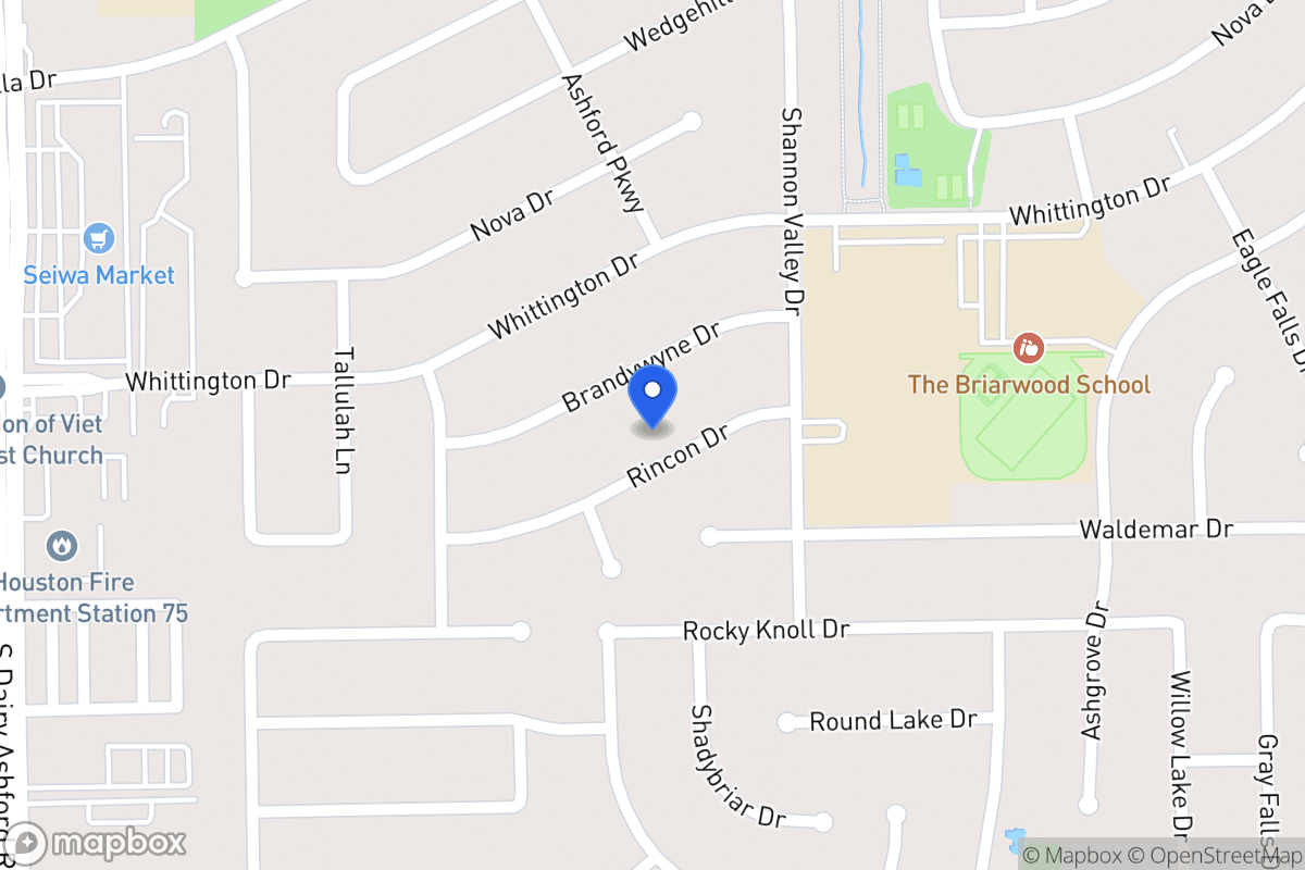 Map of 12326 Rincon Dr, Houston
