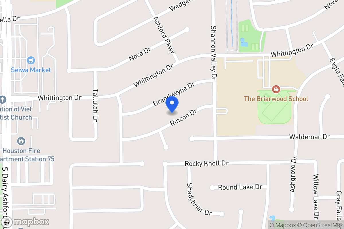 Map of 12330 Rincon, Houston