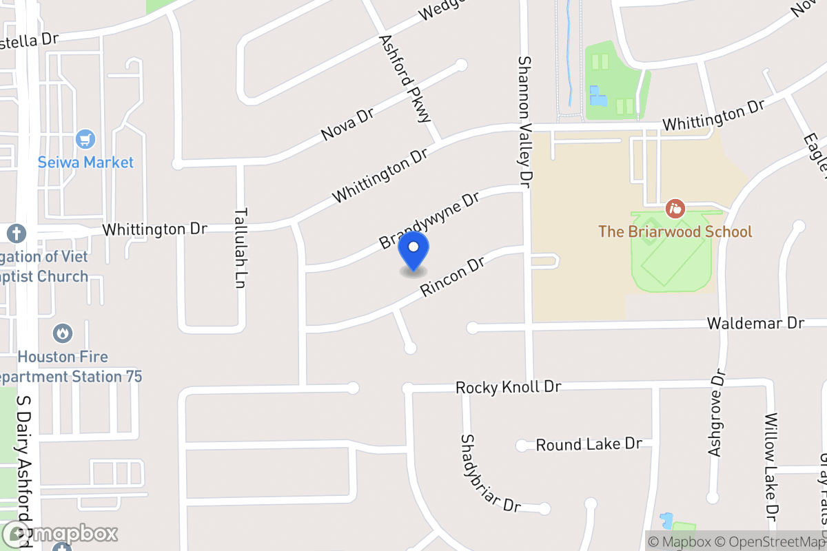 Map of 12334 Rincon Dr, Houston