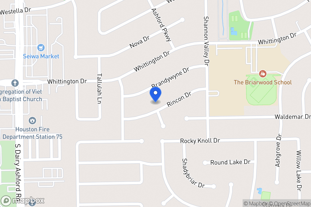 Map of 12342 Rincon Dr, Houston