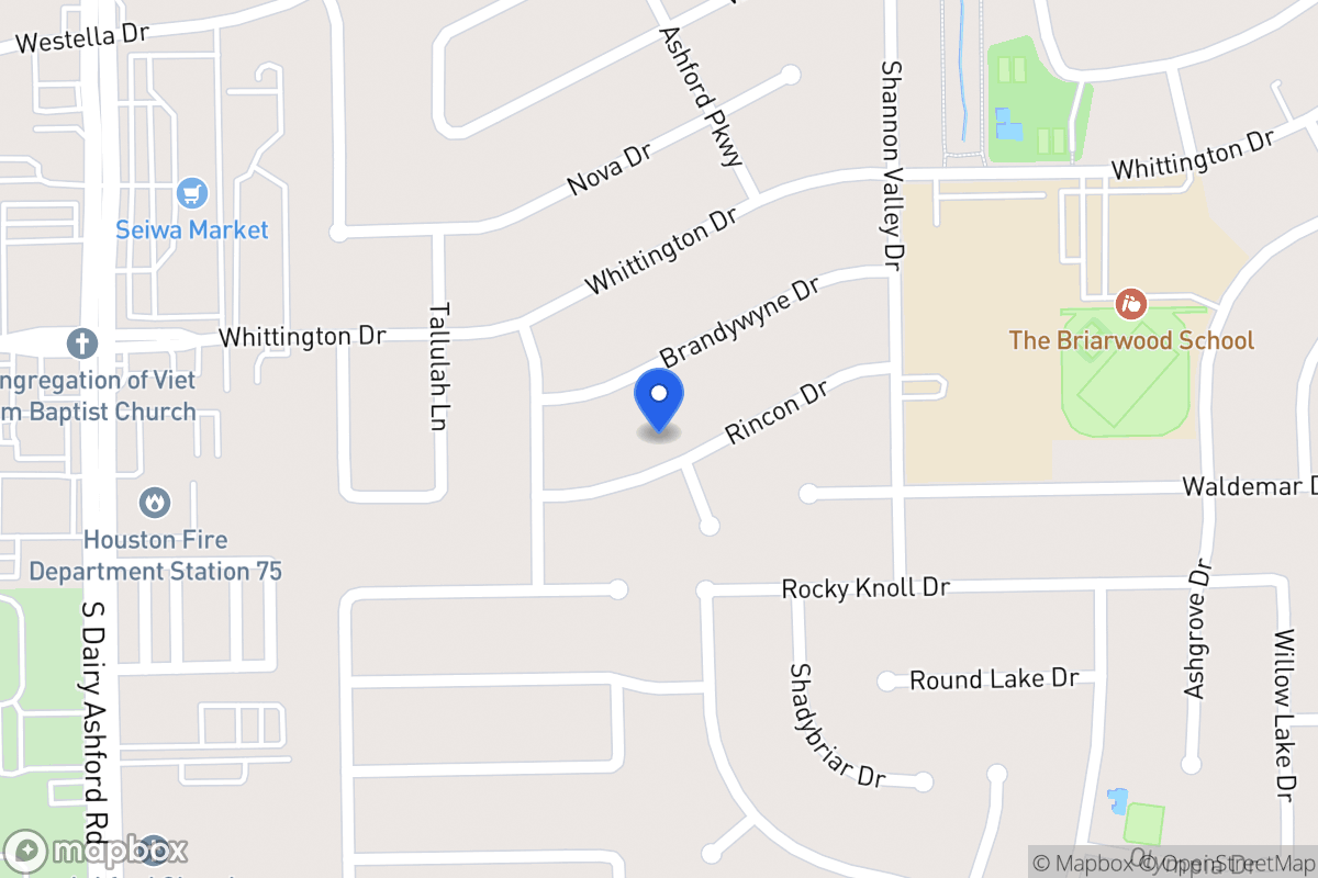 Map of 12402 Rincon Dr, Houston