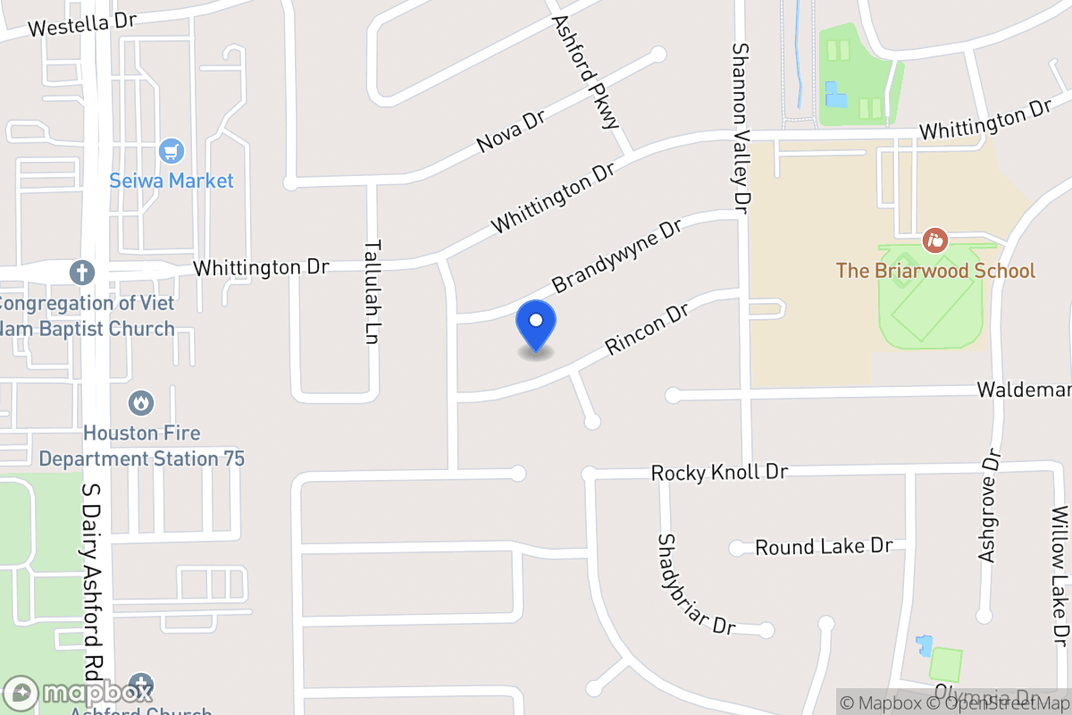 Map of 12406 Rincon Dr, Houston