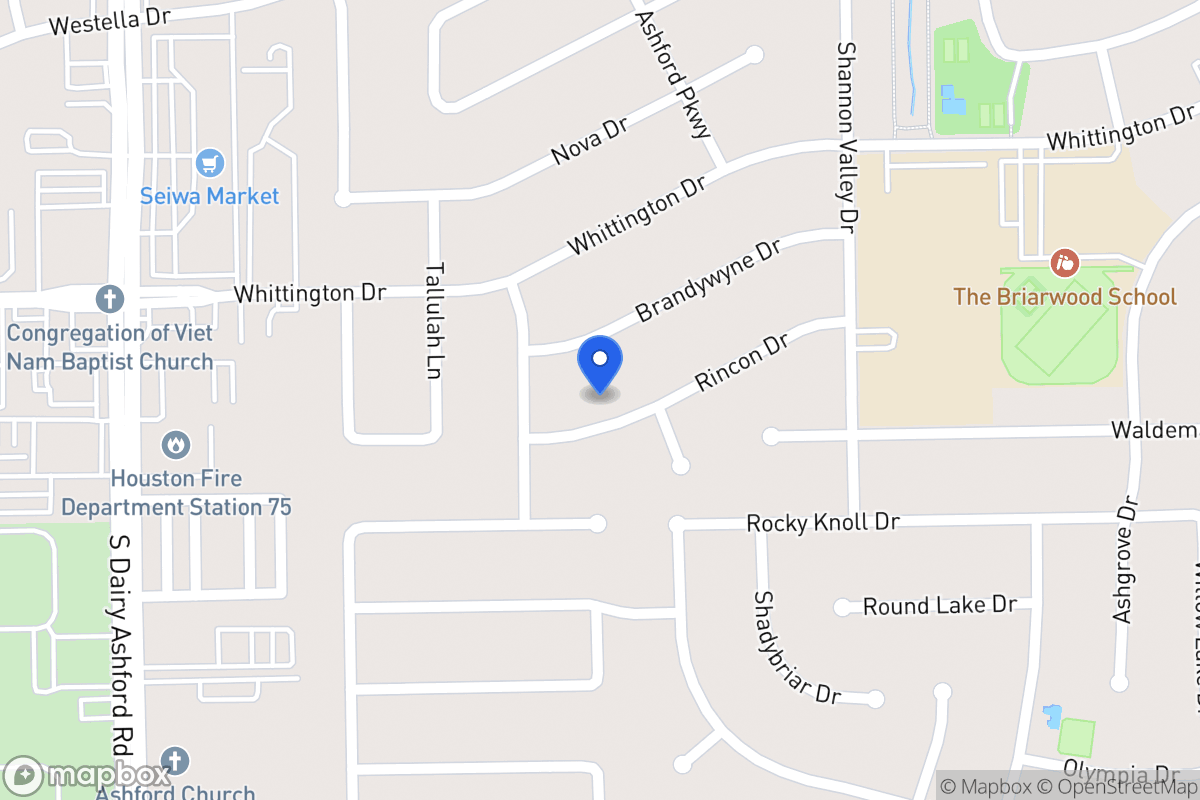 Map of 12410 Rincon Dr, Houston