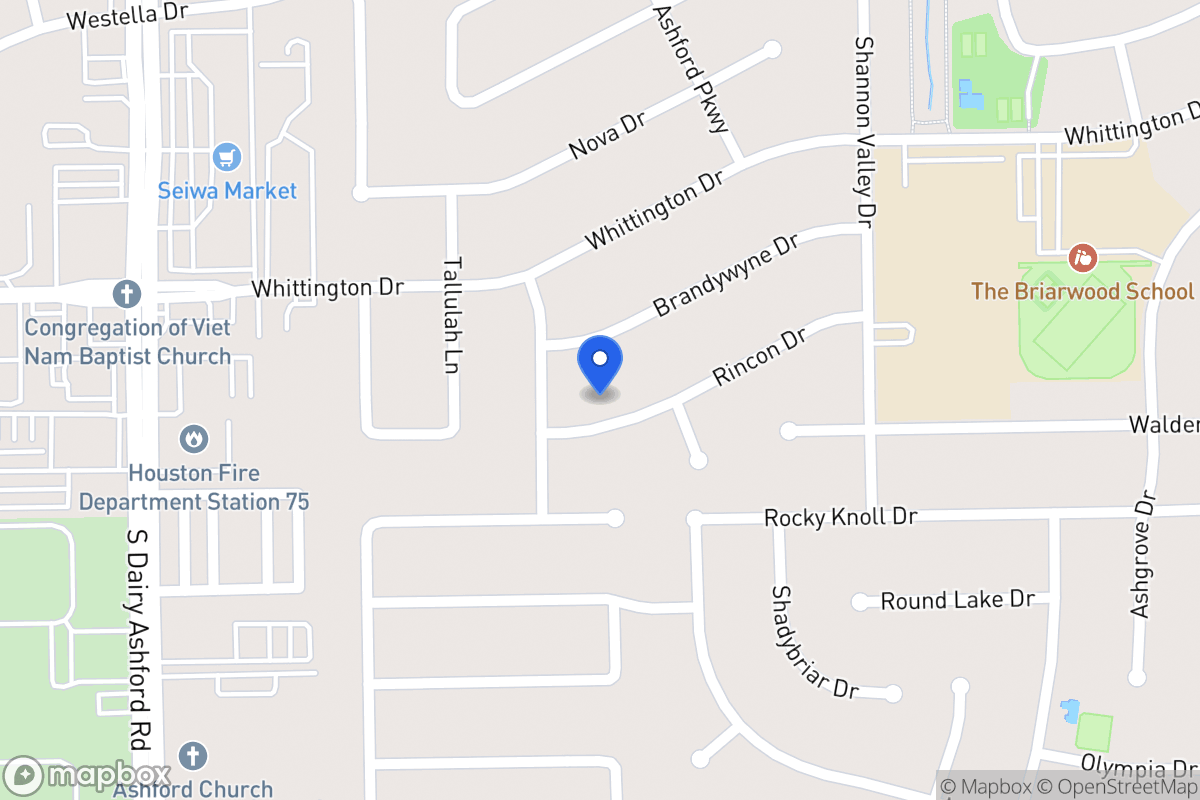 Map of 12414 Rincon Dr, Houston