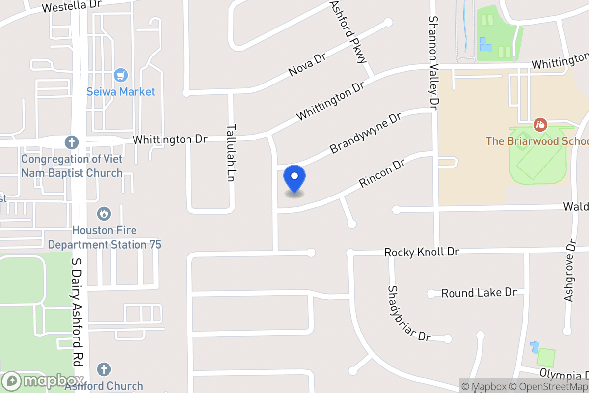 Map of 12418 Rincon Dr, Houston
