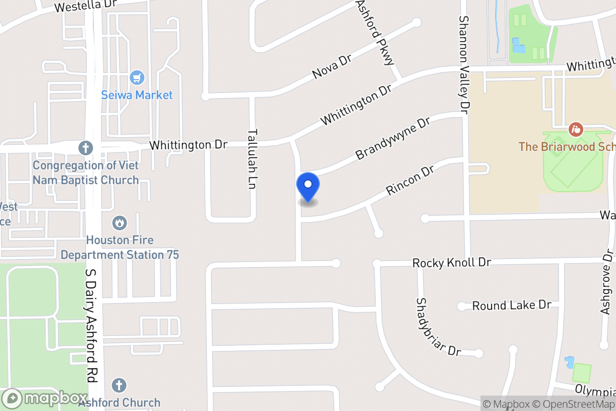 Map of 12422 Rincon Dr, Houston