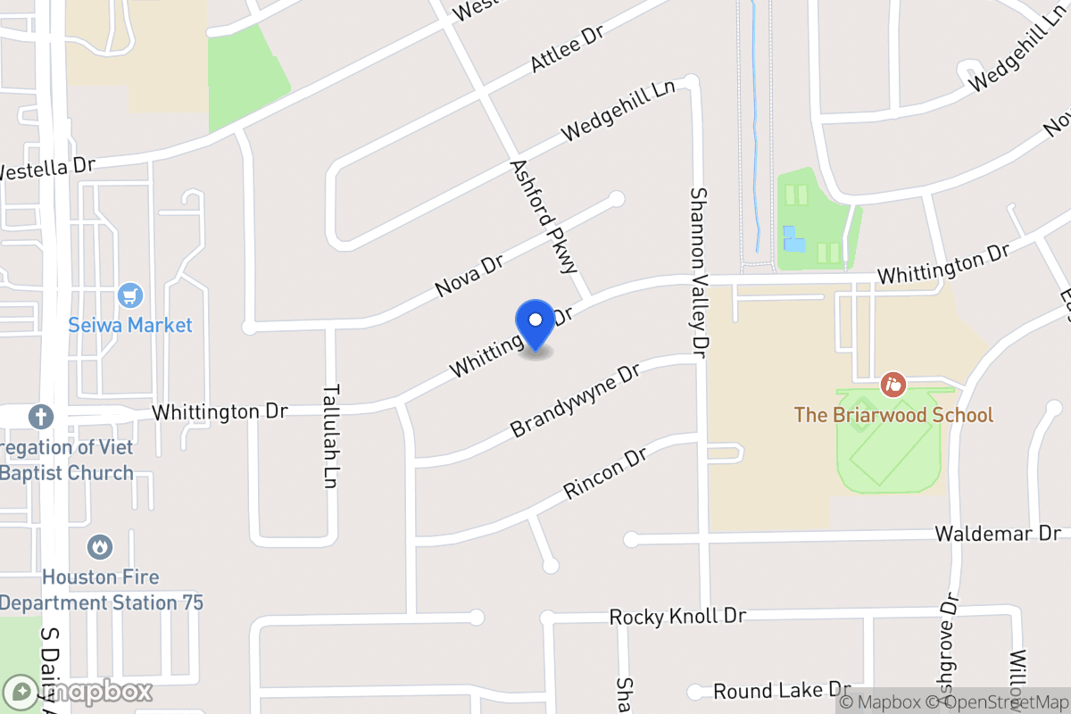 Map of 12343 Whittington Dr, Houston