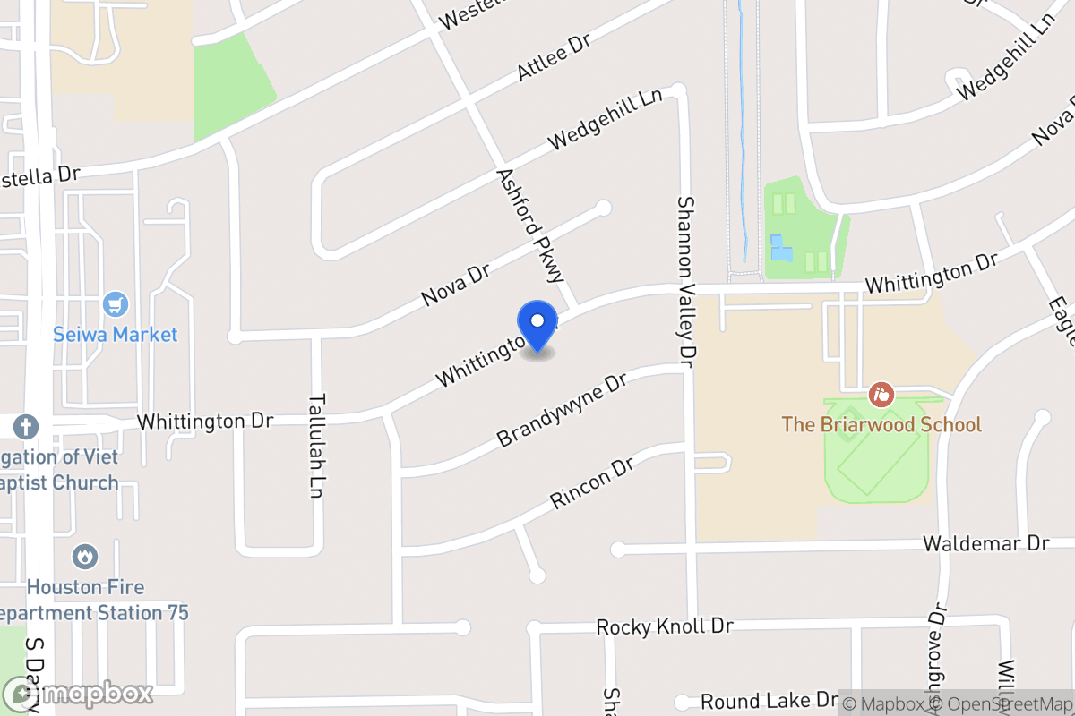Map of 12339 Whittington Dr, Houston