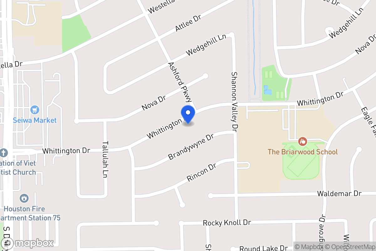 Map of 12335 Whittington Dr, Houston