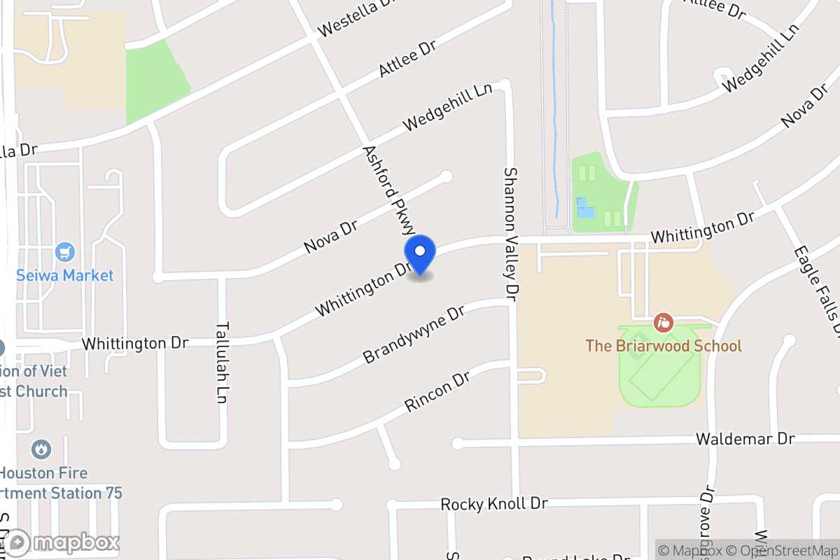 Map of 12331 Whittington Dr, Houston