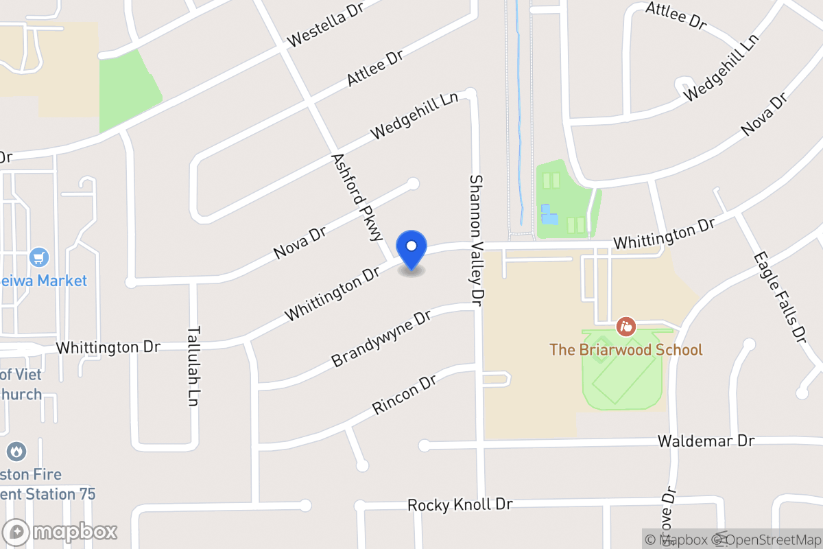 Map of 12323 Whittington Dr, Houston