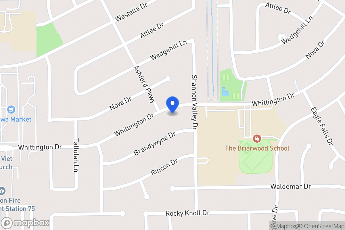 Map of 12315 Whittington Dr, Houston