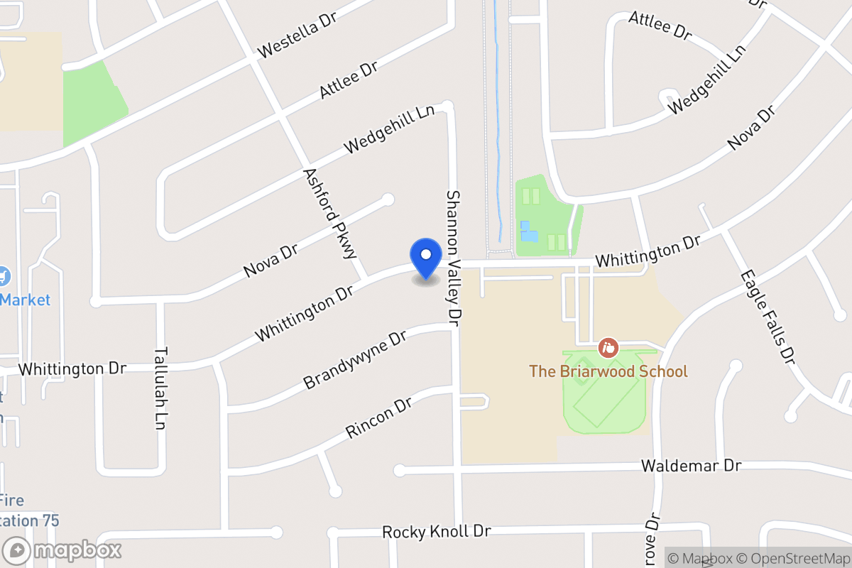 Map of 12307 Whittington Dr, Houston