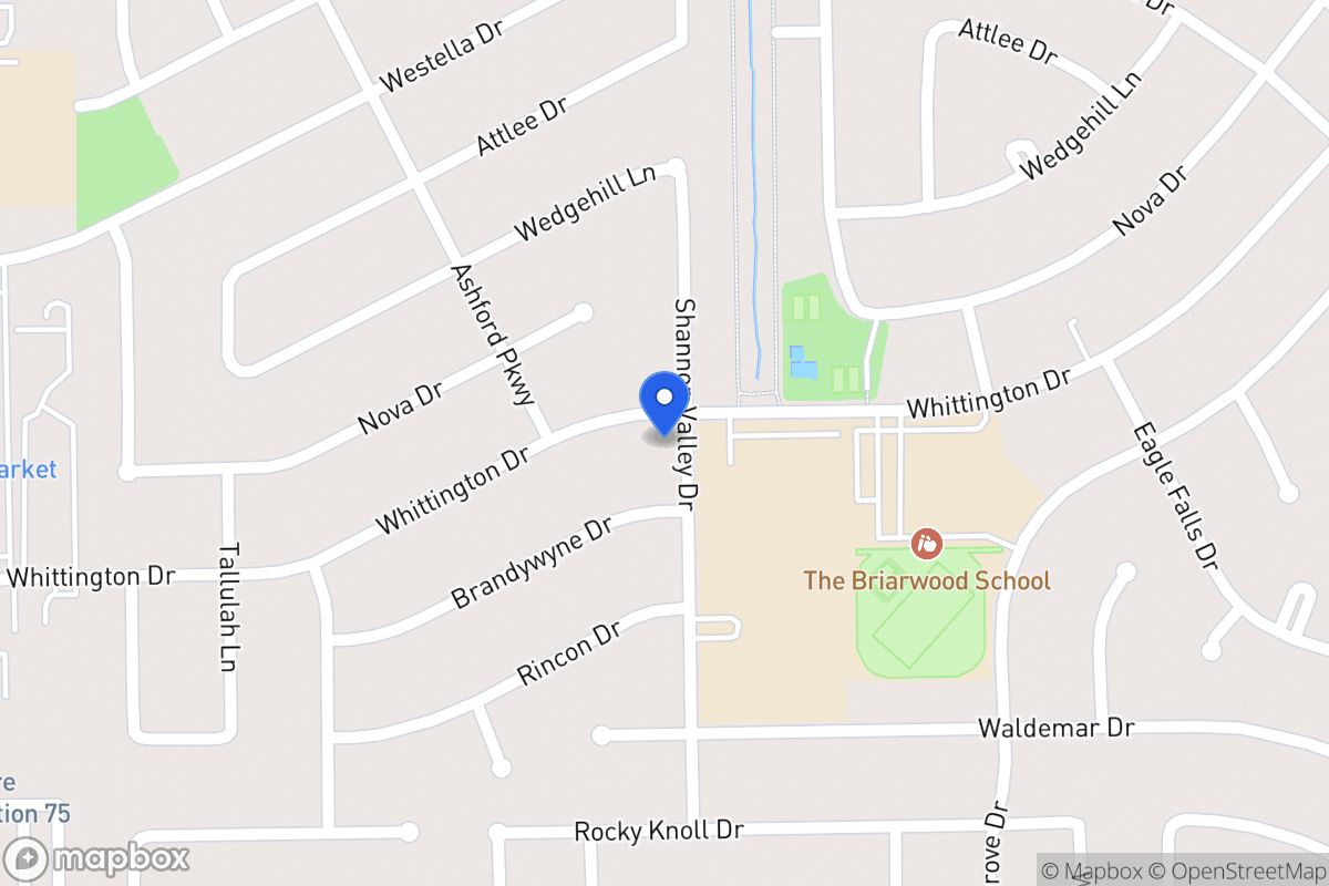 Map of 12303 Whittington Dr, Houston