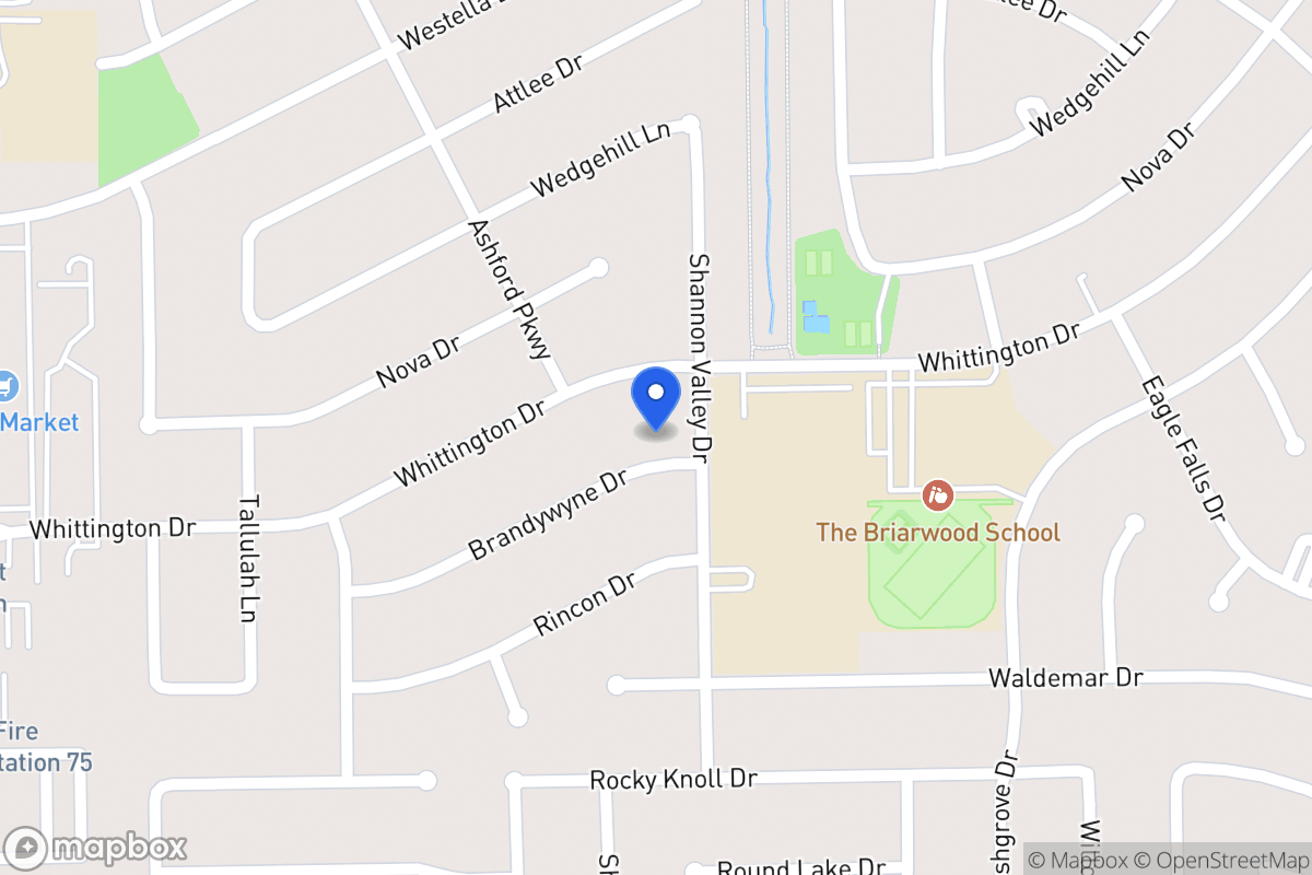 Map of 12306 Brandywyne Dr, Houston