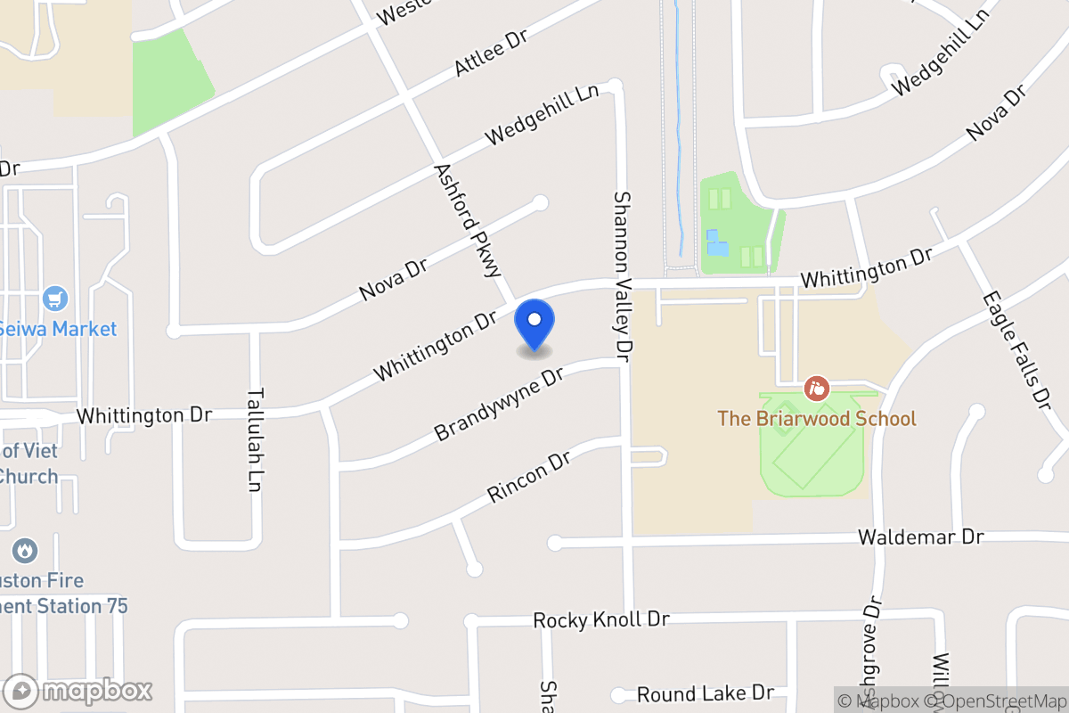 Map of 12318 Brandywyne Dr, Houston