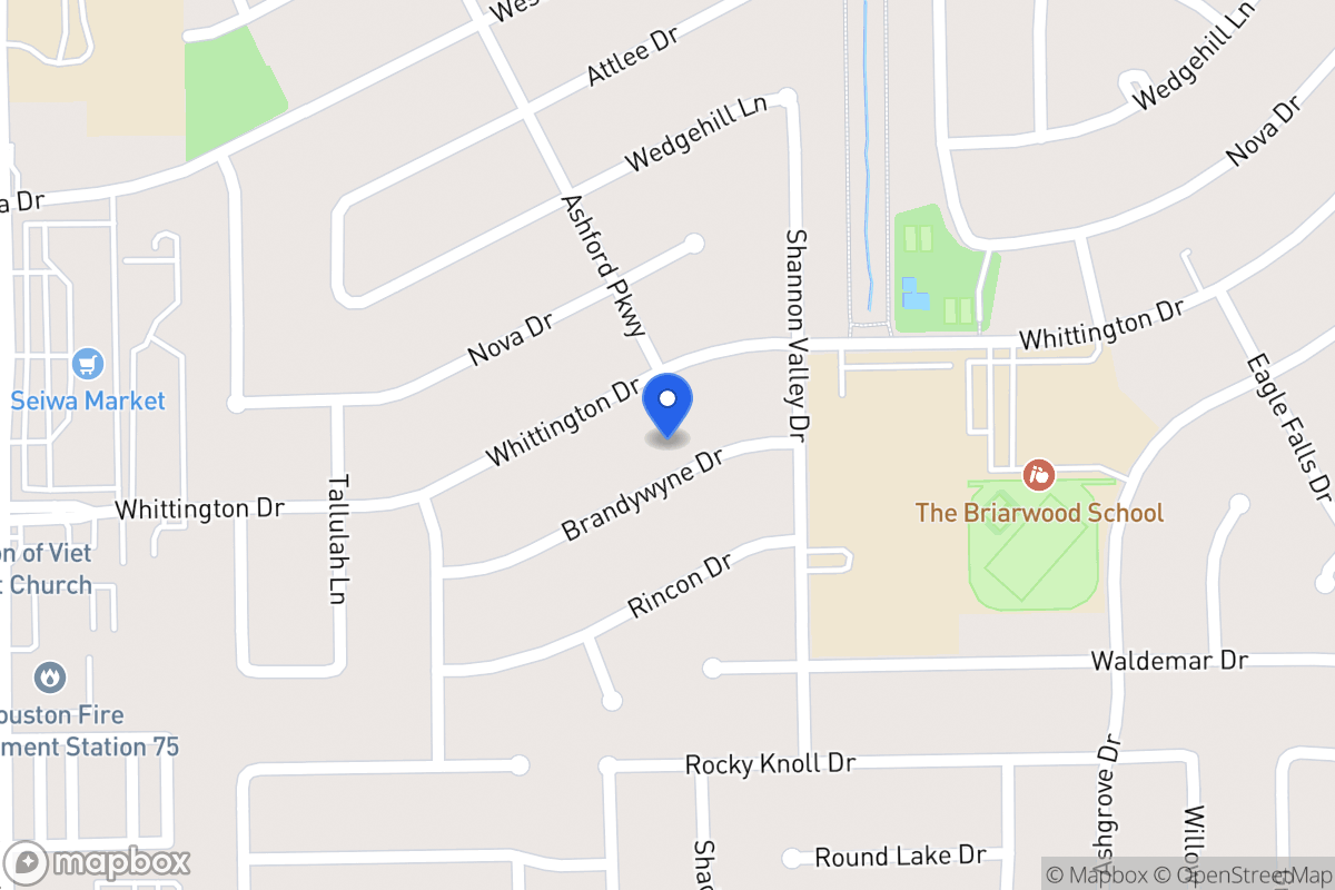 Map of 12322 Brandywyne Dr, Houston