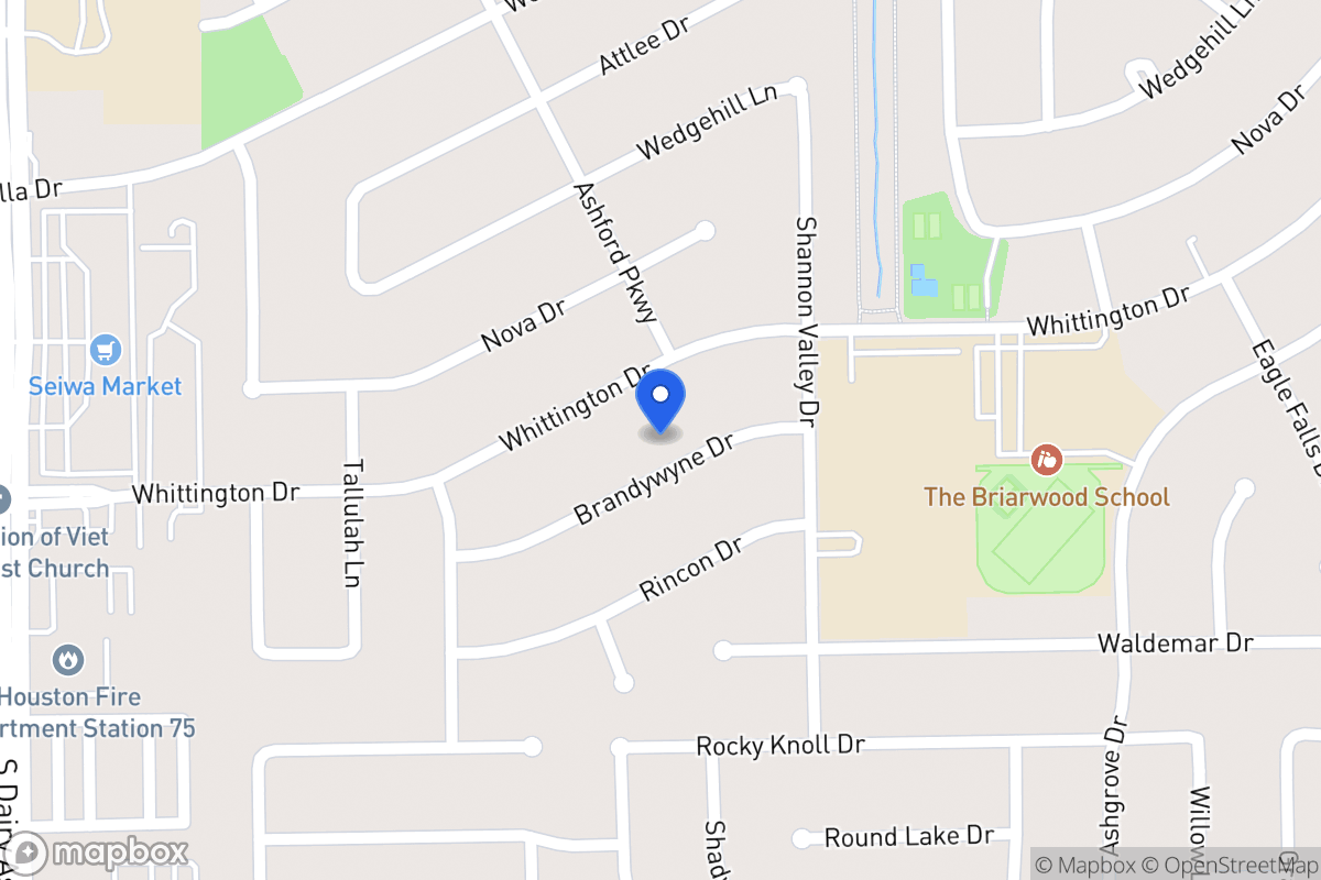 Map of 12326 Brandywyne Dr, Houston