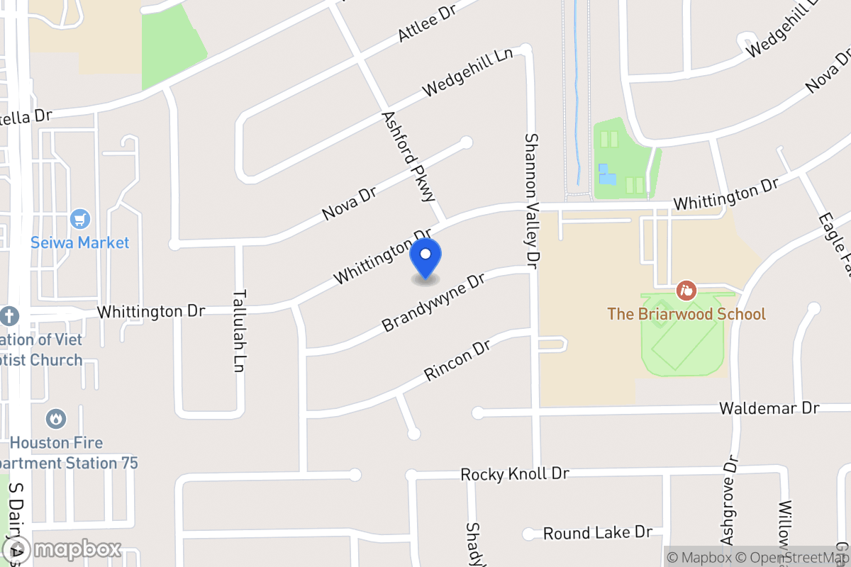 Map of 12330 Brandywyne Dr, Houston