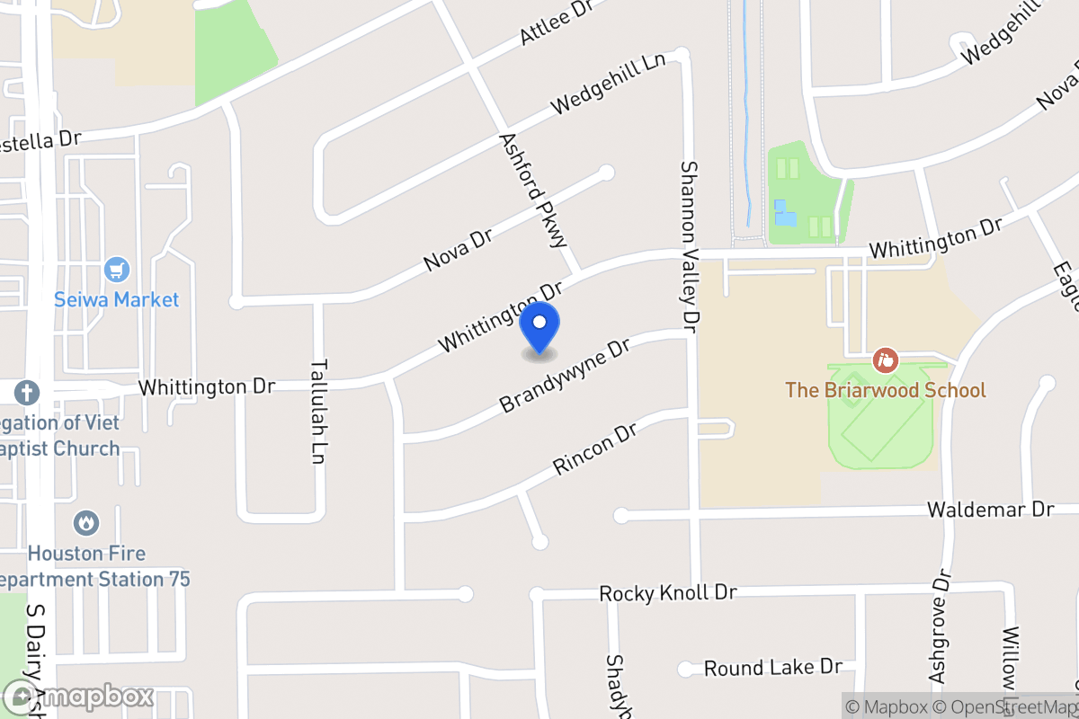 Map of 12334 Brandywyne Dr, Houston