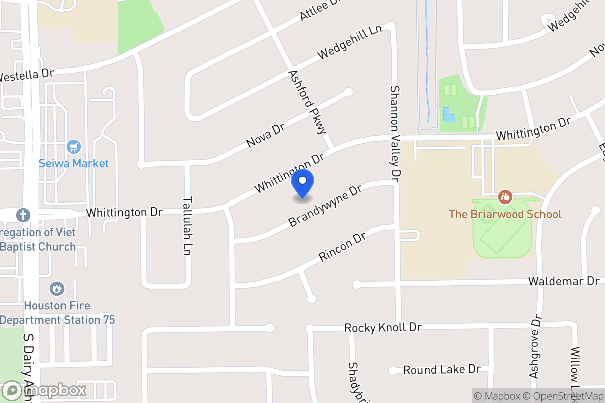 Map of 12338 Brandywyne Dr, Houston
