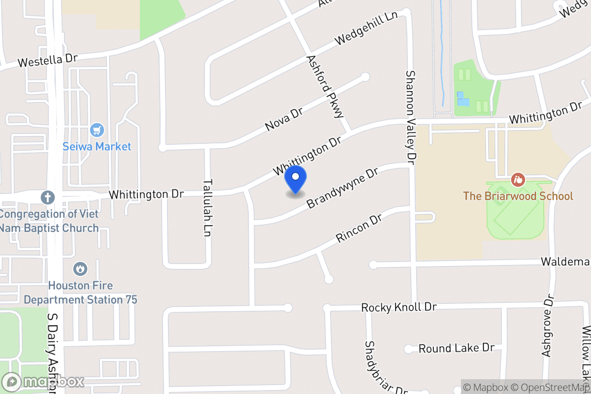 Map of 12410 Brandywyne Dr, Houston